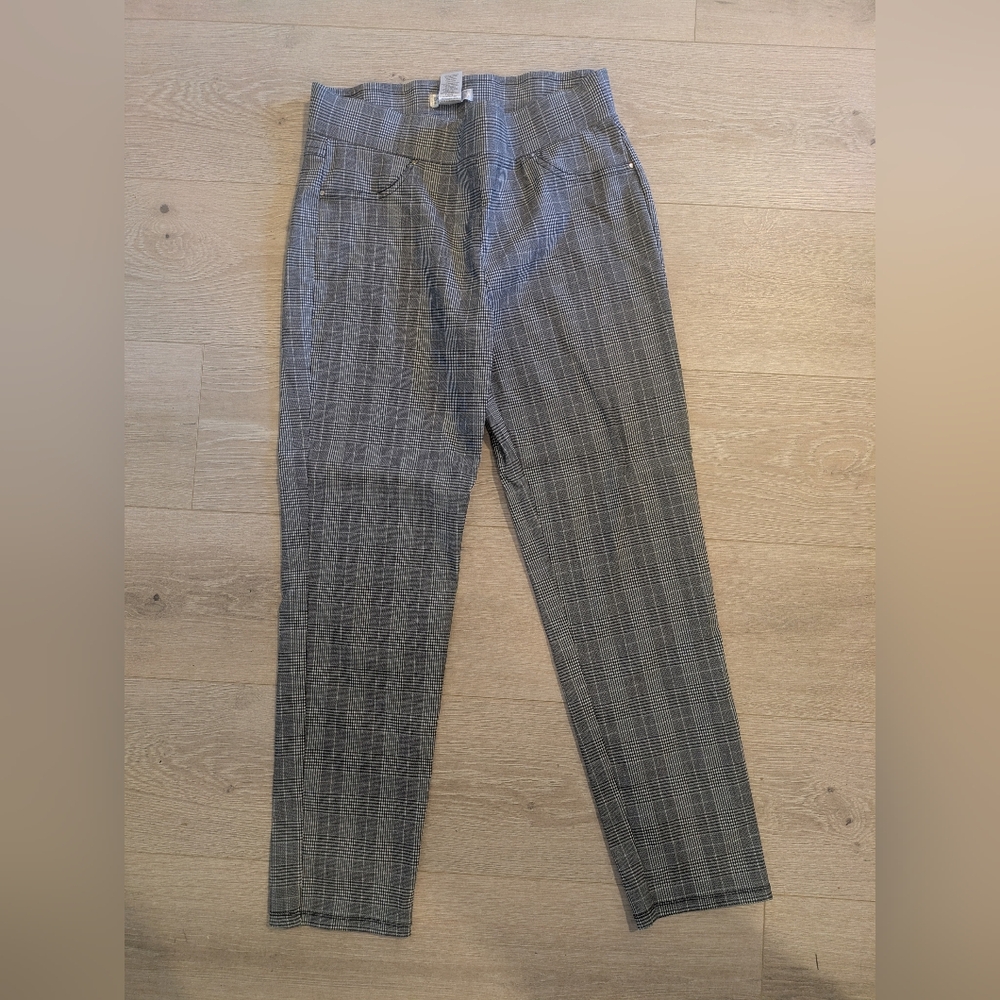 89th & Madison Black and White Checkered Pants
